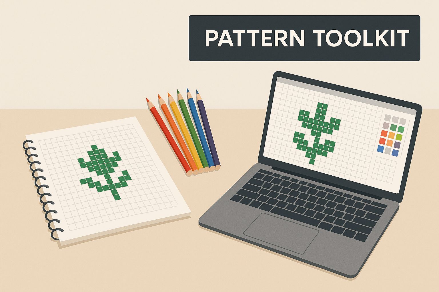 Infographic about how to create a cross stitch pattern