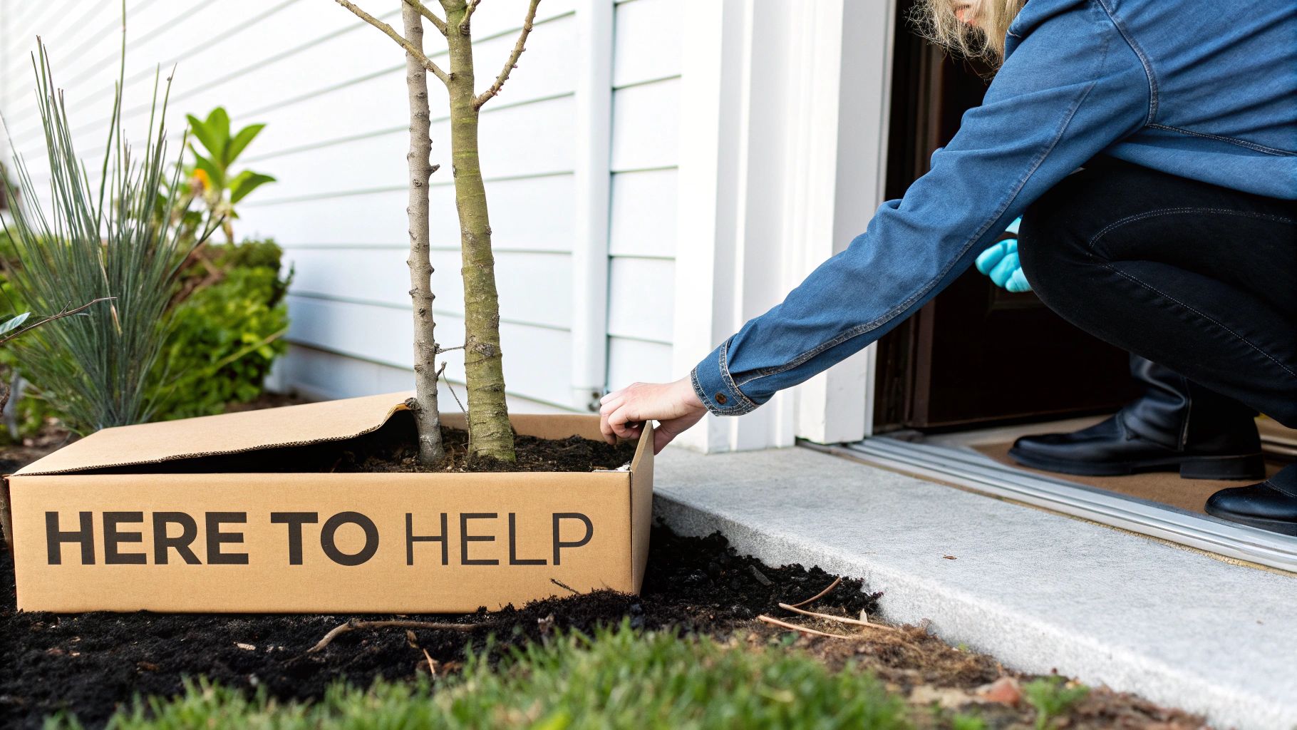 A person writing a heartfelt sympathy card with a pen.
