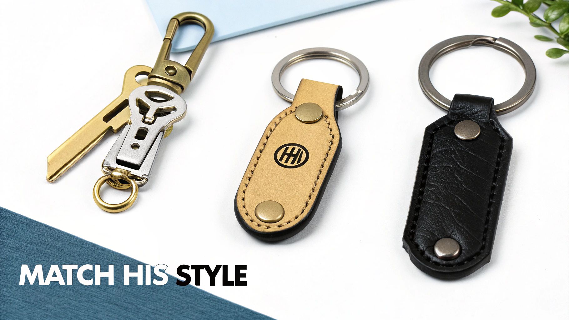 A collection of customized keychains in different styles and materials.