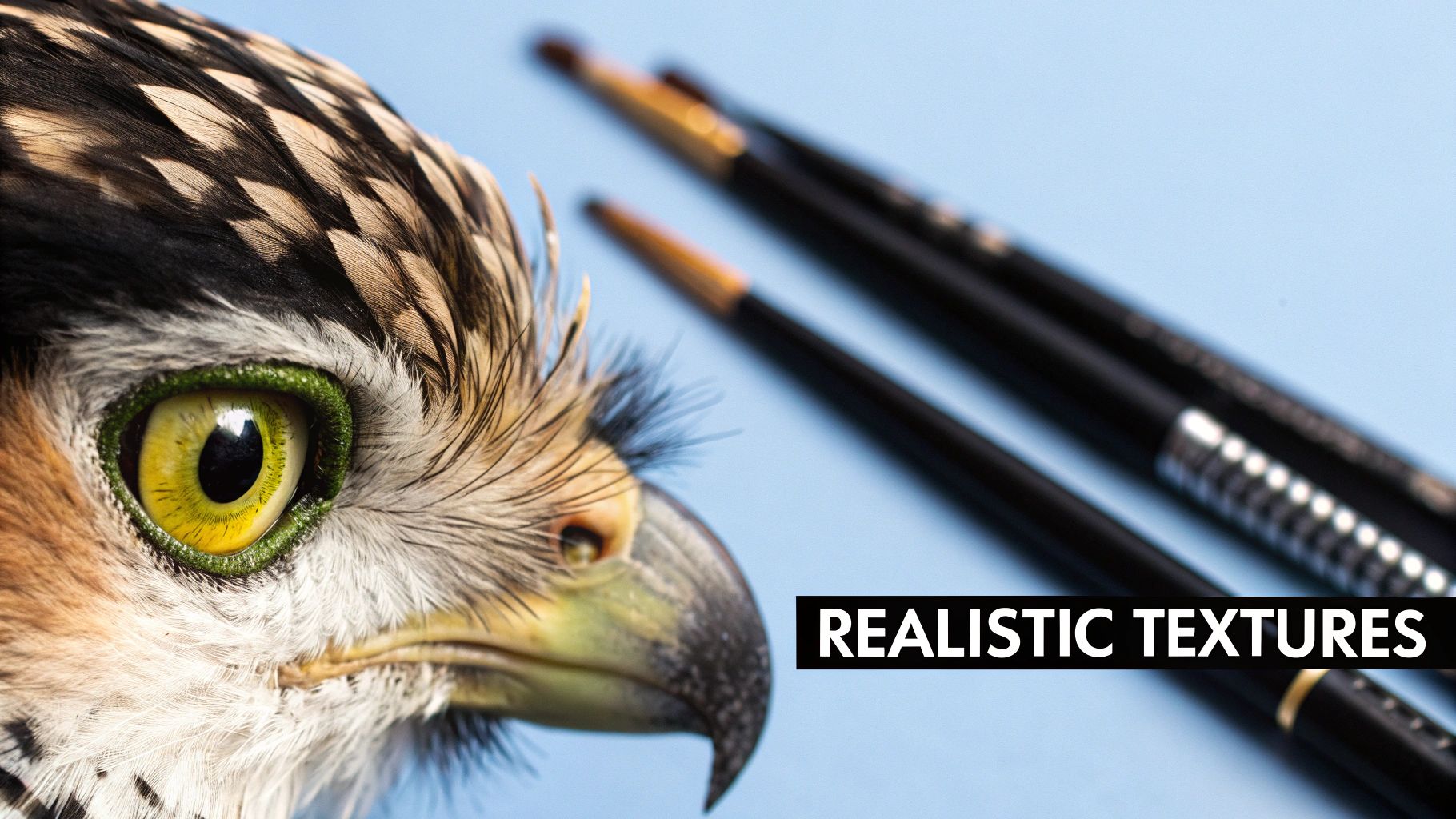 A detailed close-up of a paint-by-numbers animal, showing textured fur.