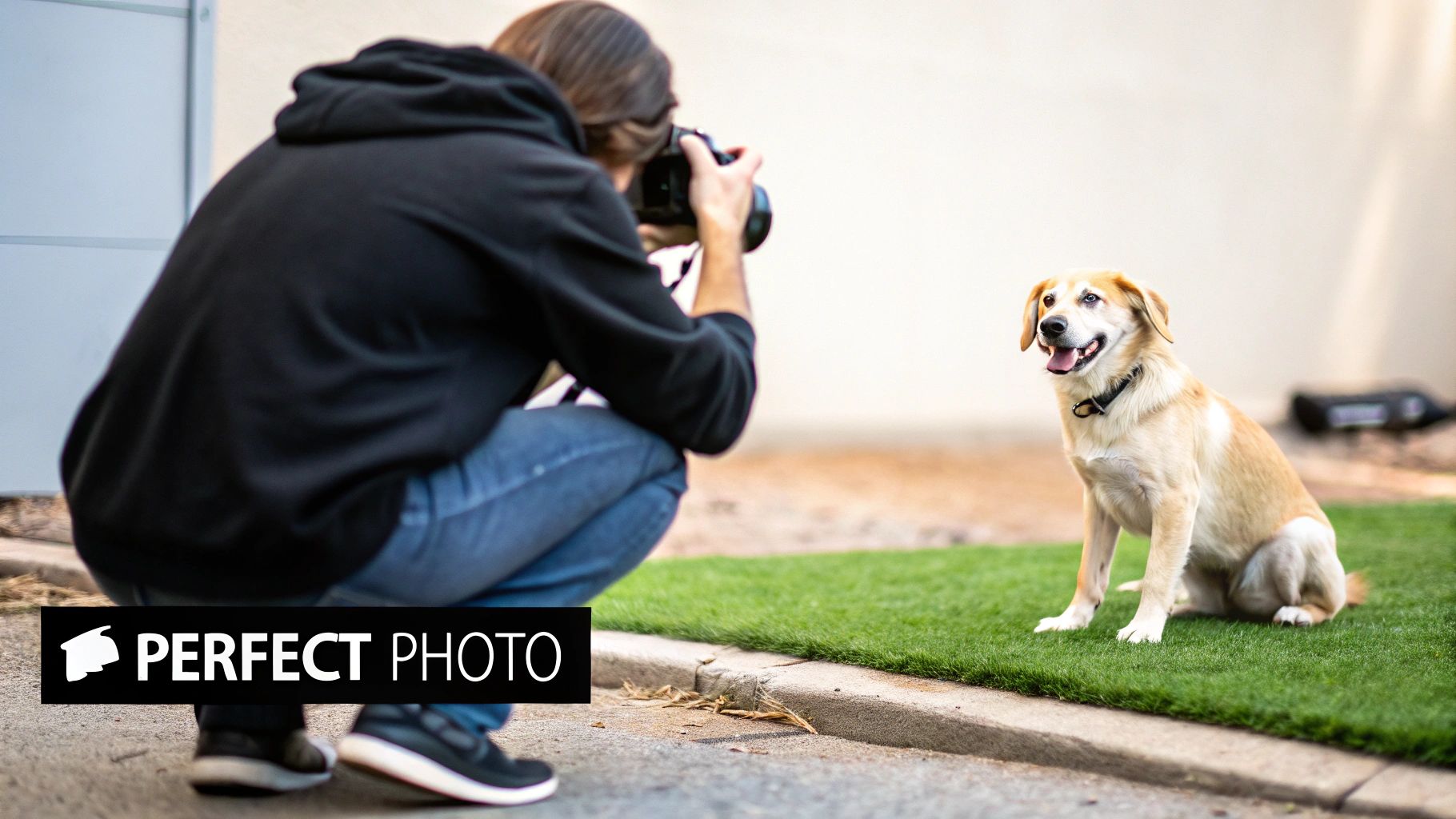 A person painting a custom paint by number kit of their pet dog