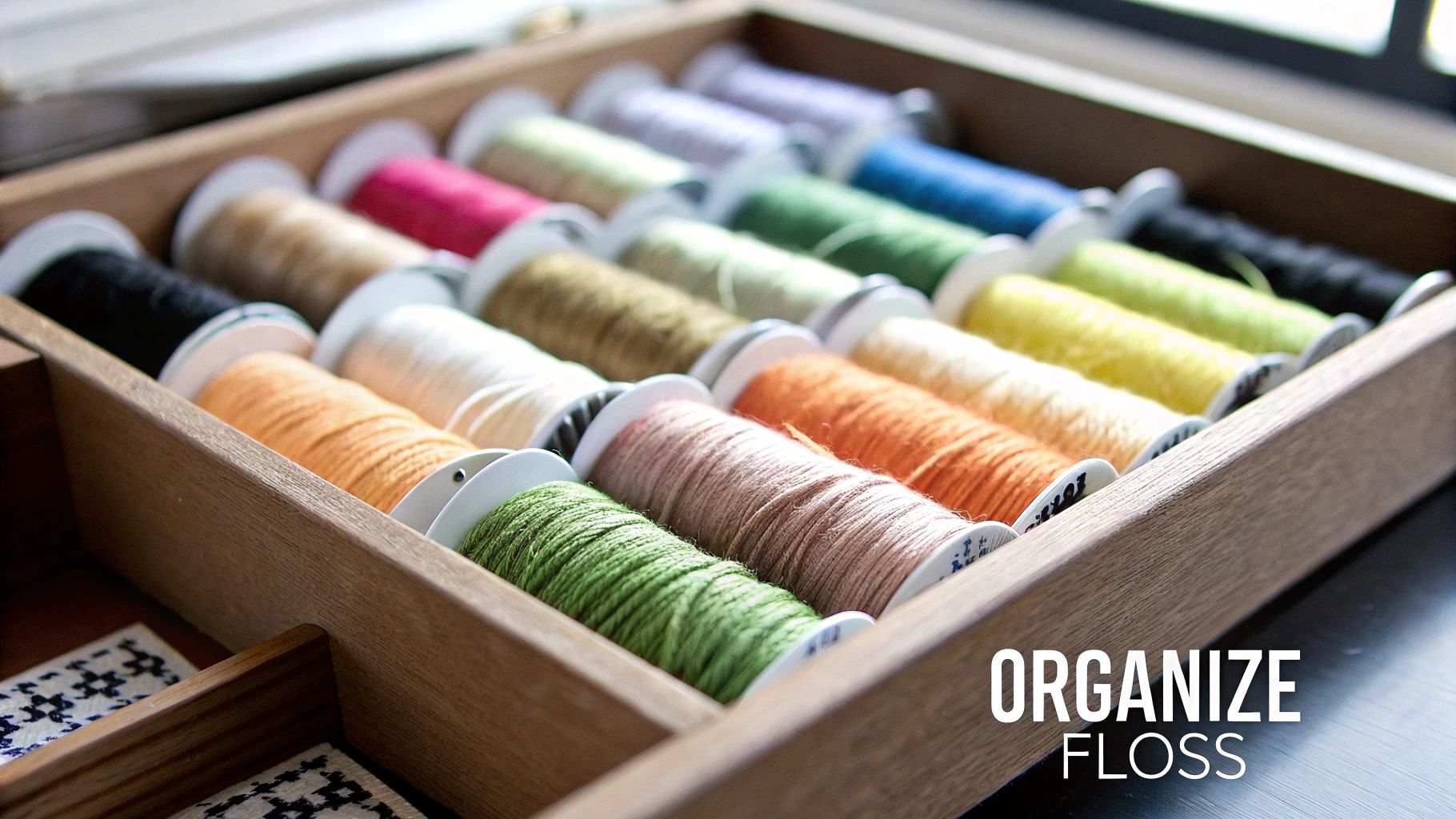 Embroidery Floss Bobbins and Cardboard Holders