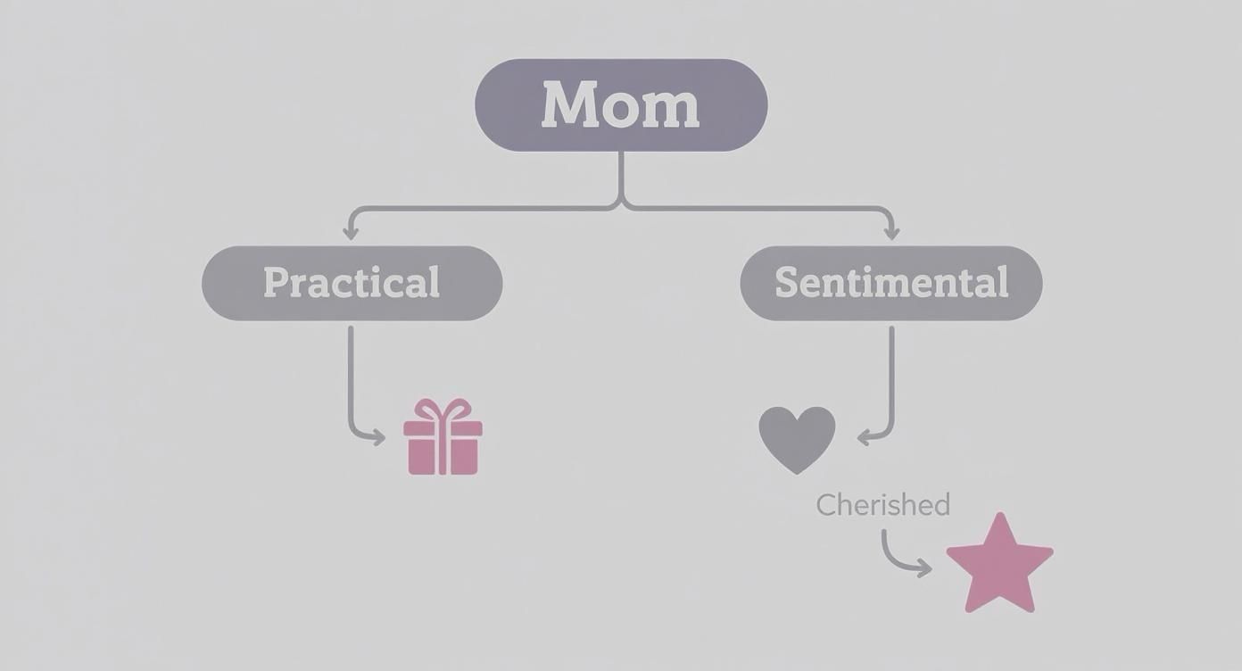 Infographic about sentimental gifts for mom