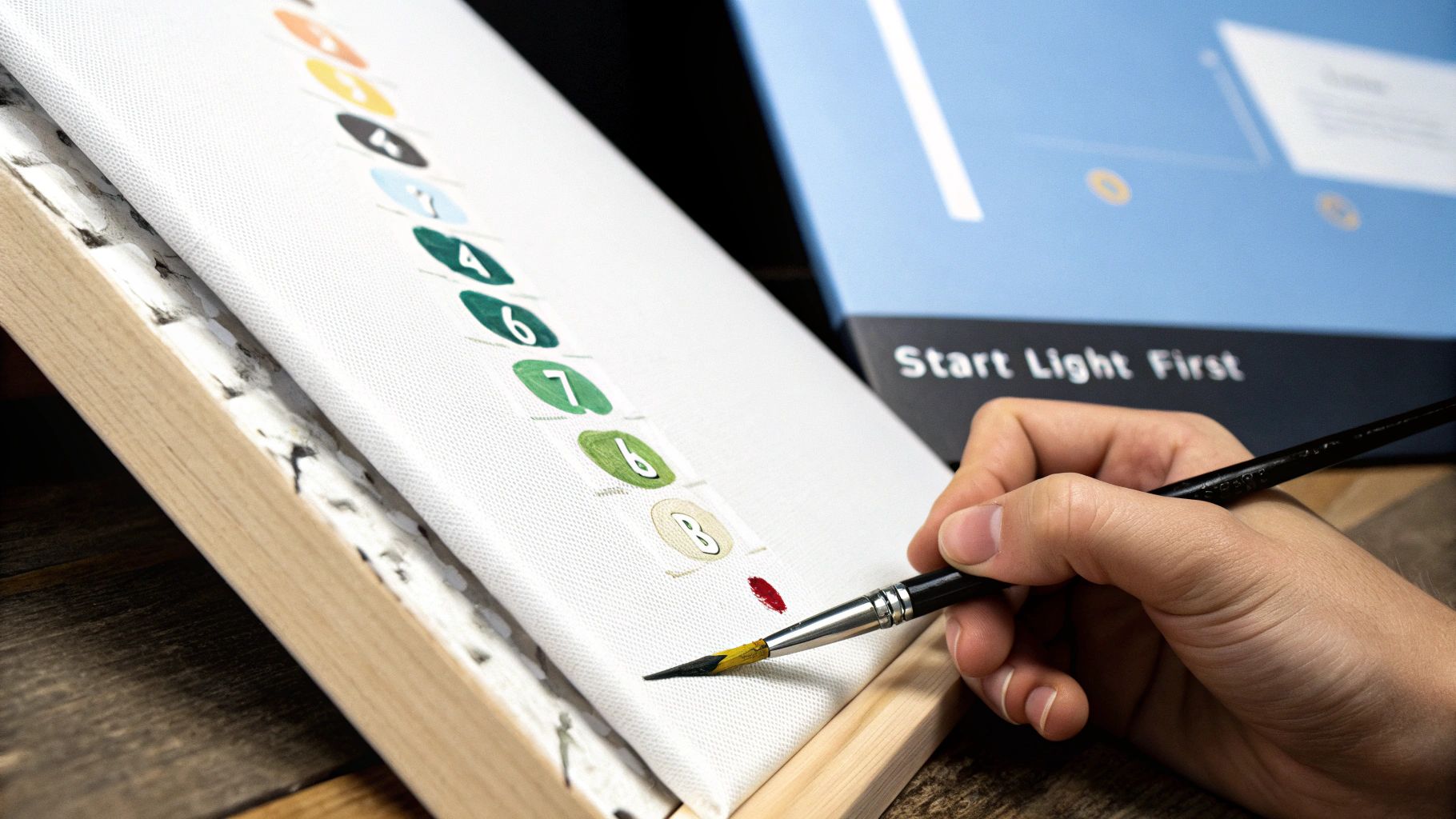 Start with Smaller, Lighter Colors First