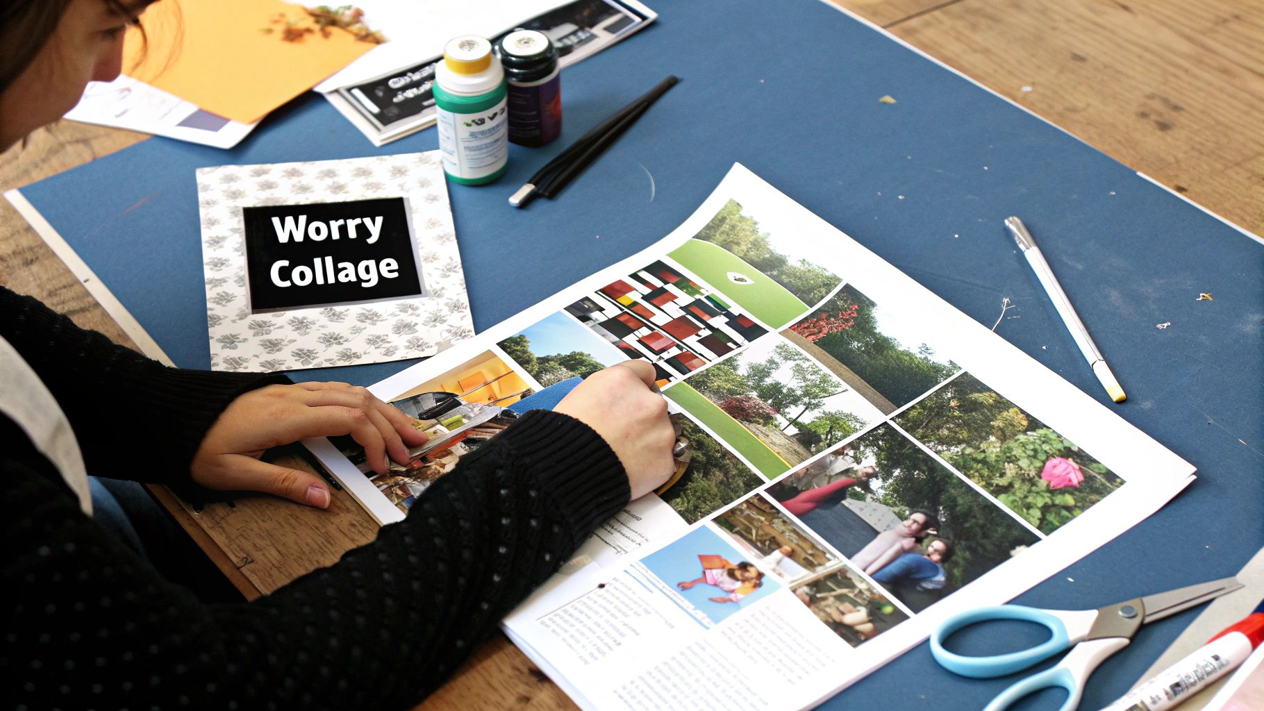 Collage Making for Worry Expression
