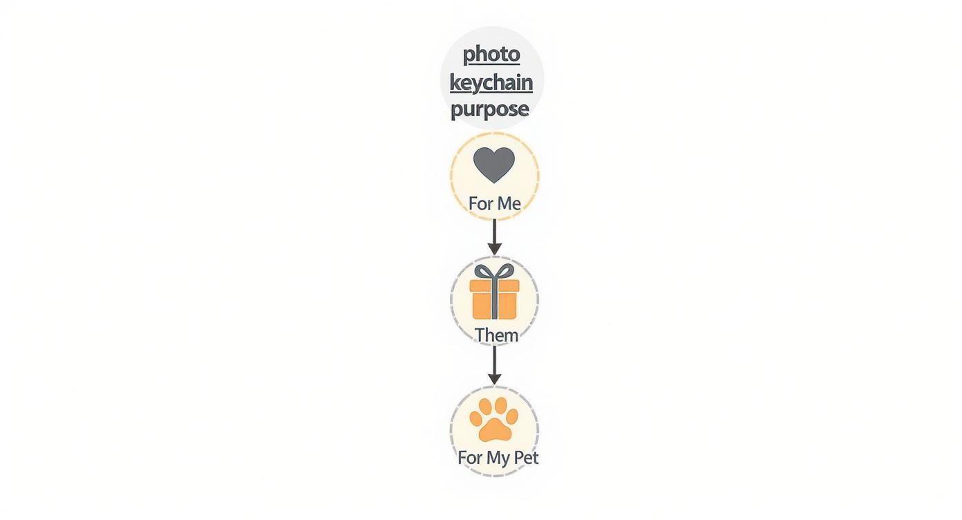 Infographic about personalized keychain with picture