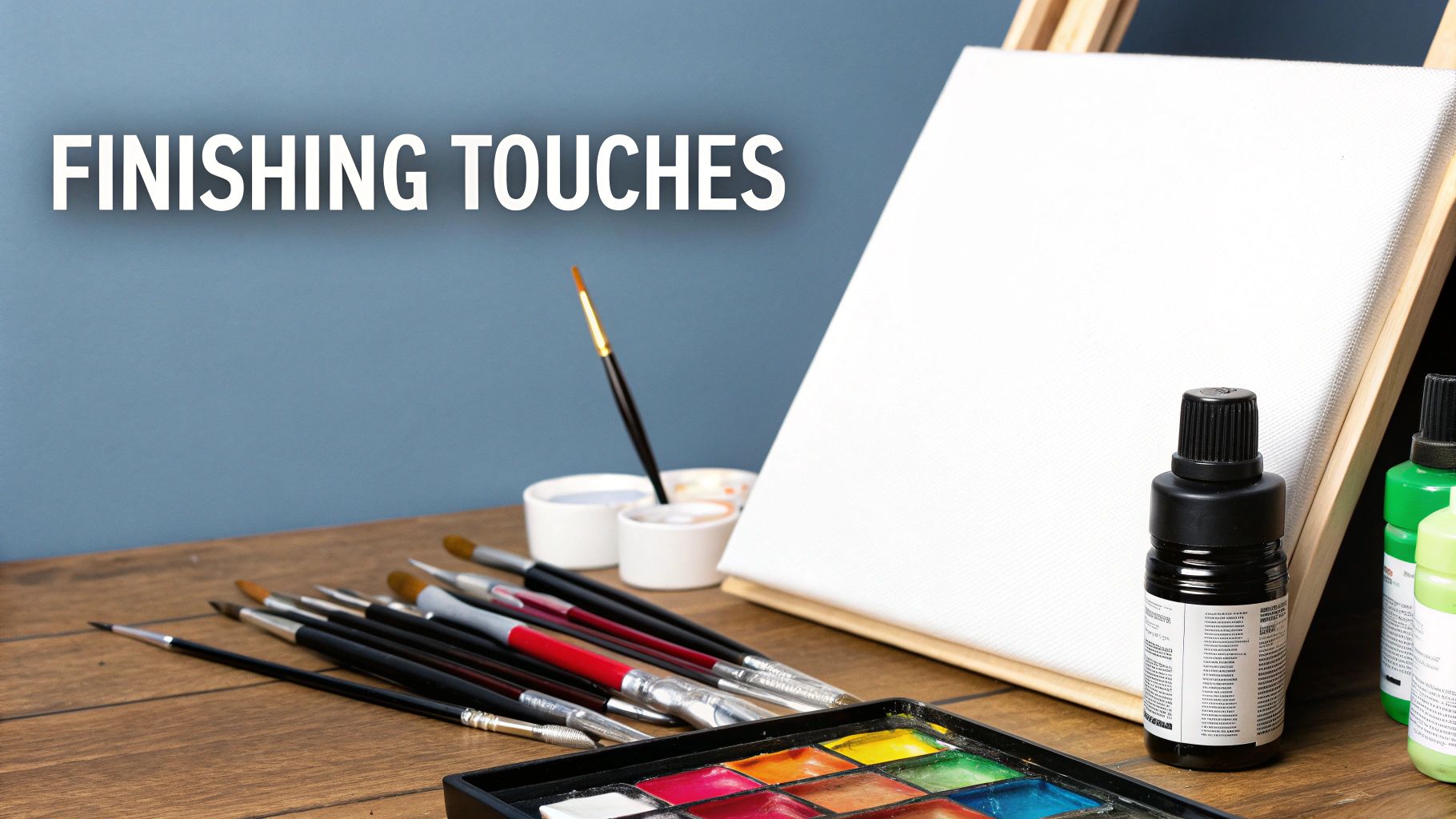 A person painting a custom paint-by-numbers canvas.