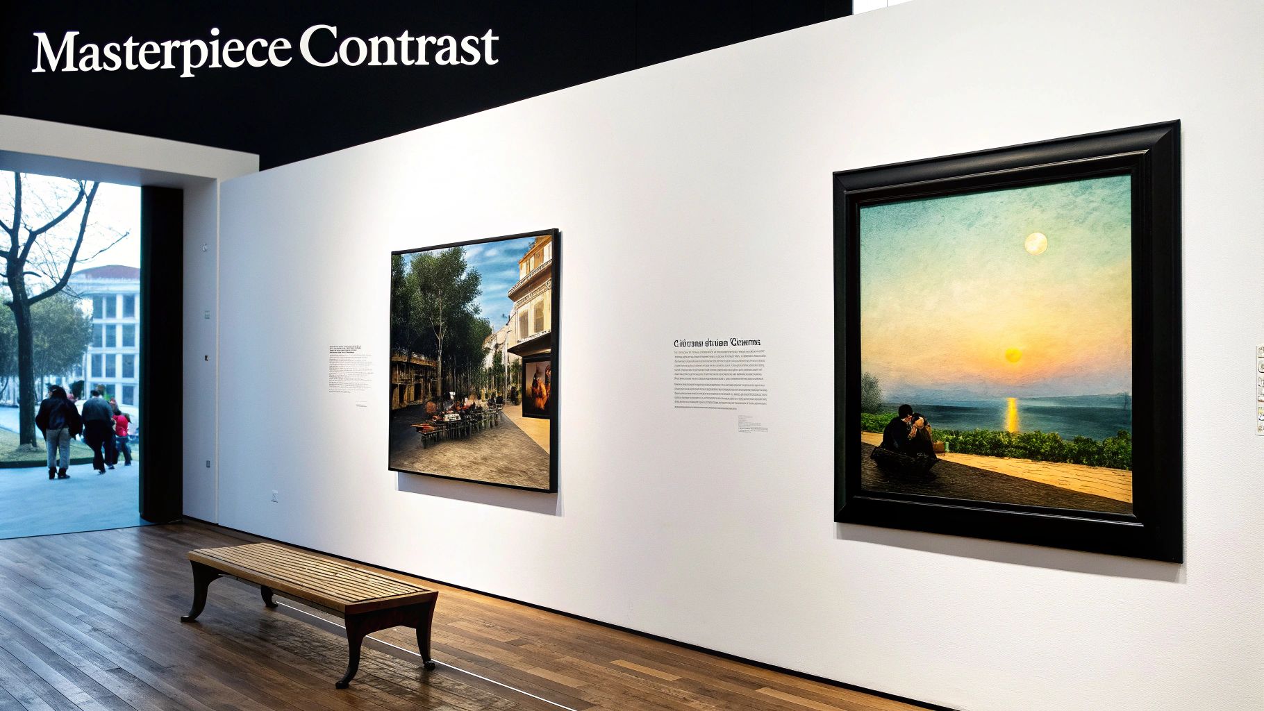 Artist's palette with vibrant mixed paints