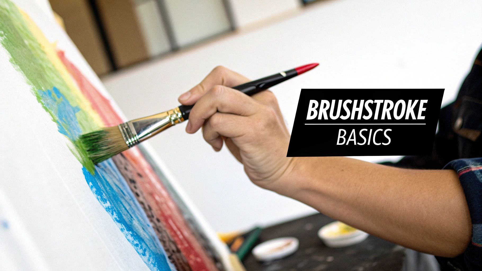 A colorful and detailed painting of a bird on a branch, showcasing a variety of brushstroke techniques.