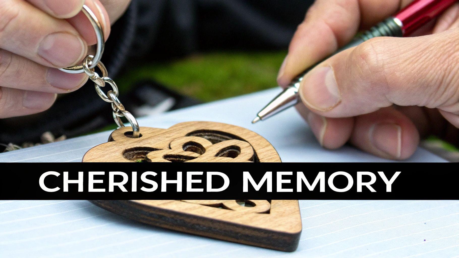 A thoughtful Valentine's Day gift of a necklace being held in a hand