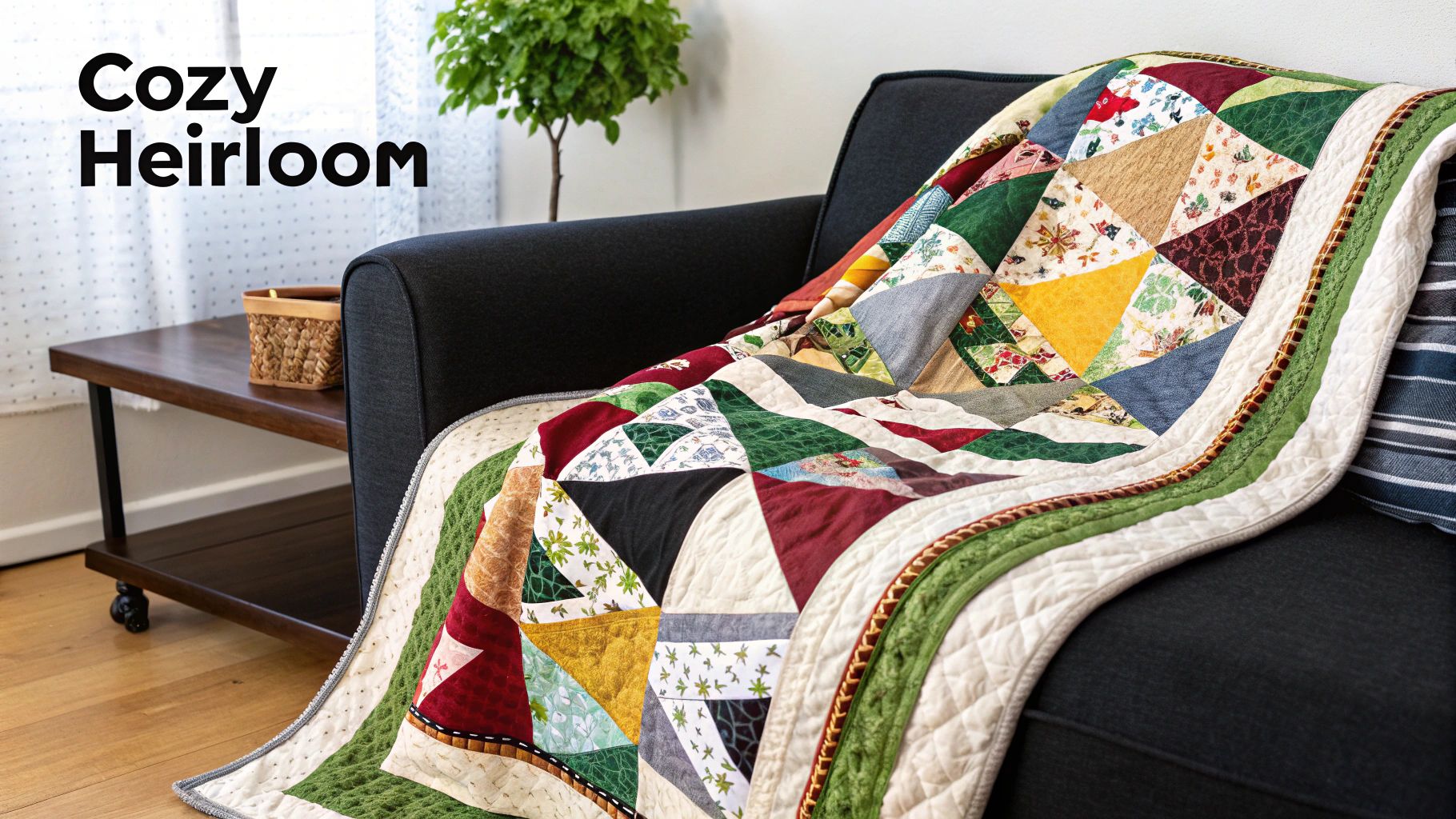 Handmade Quilted Blanket or Throw