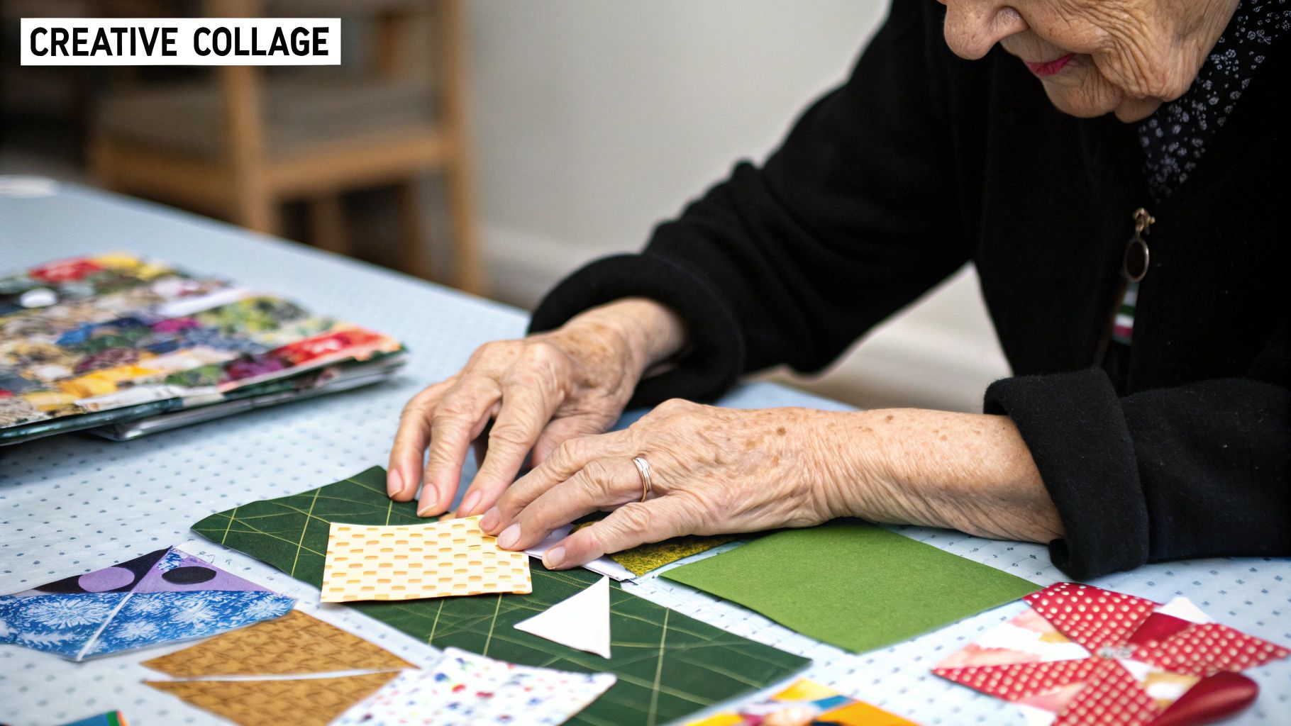 Simple Collage Making with Pre-Cut Materials