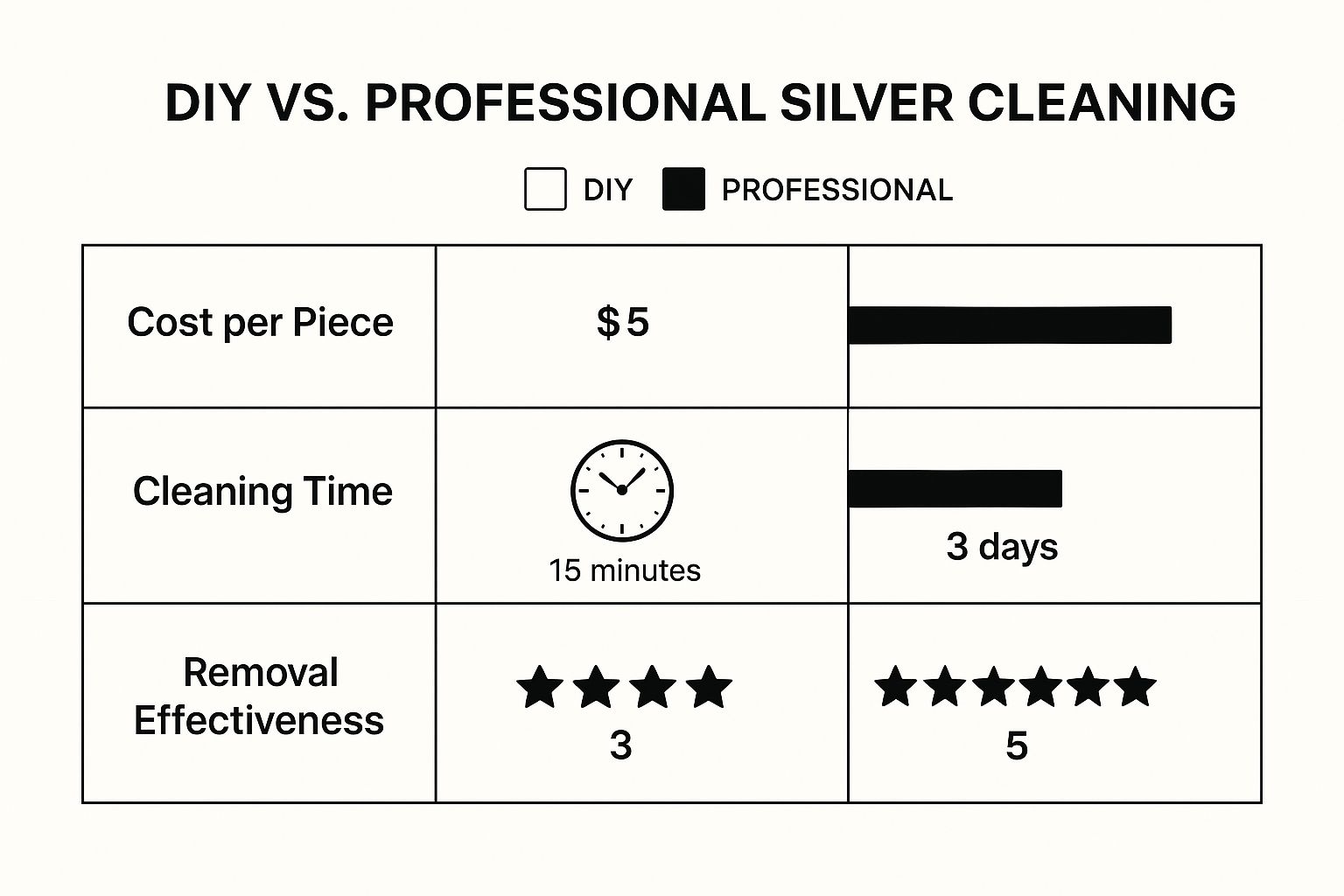 Infographic about how to clean 925 silver
