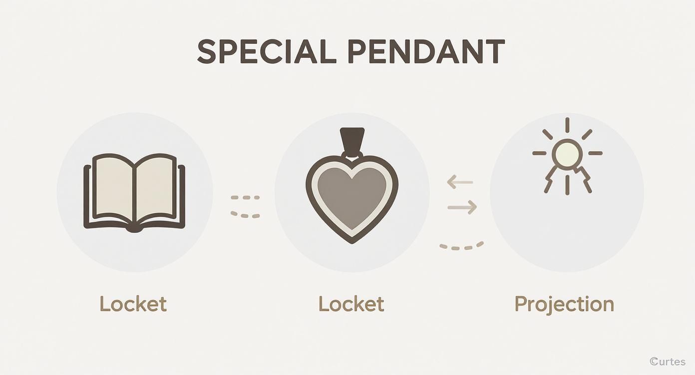 Infographic about custom photo pendant necklace