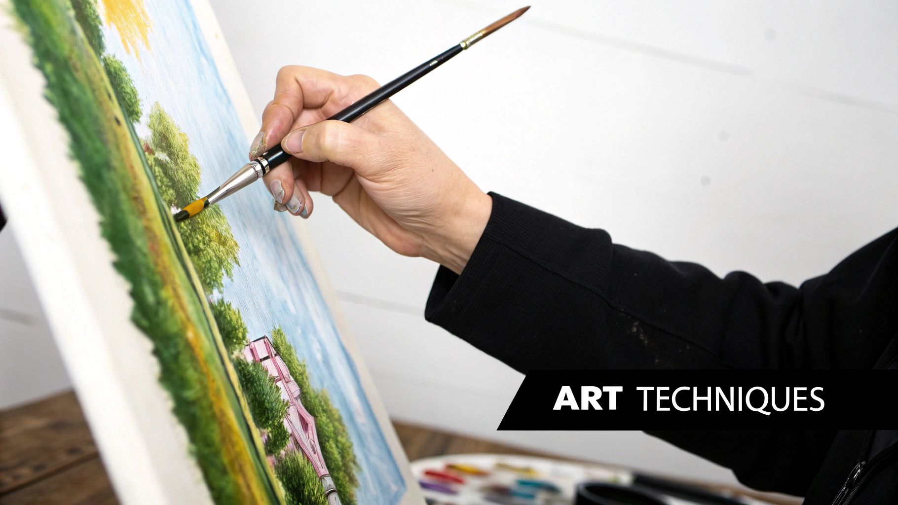 A collection of high-quality paint by numbers brushes arranged neatly