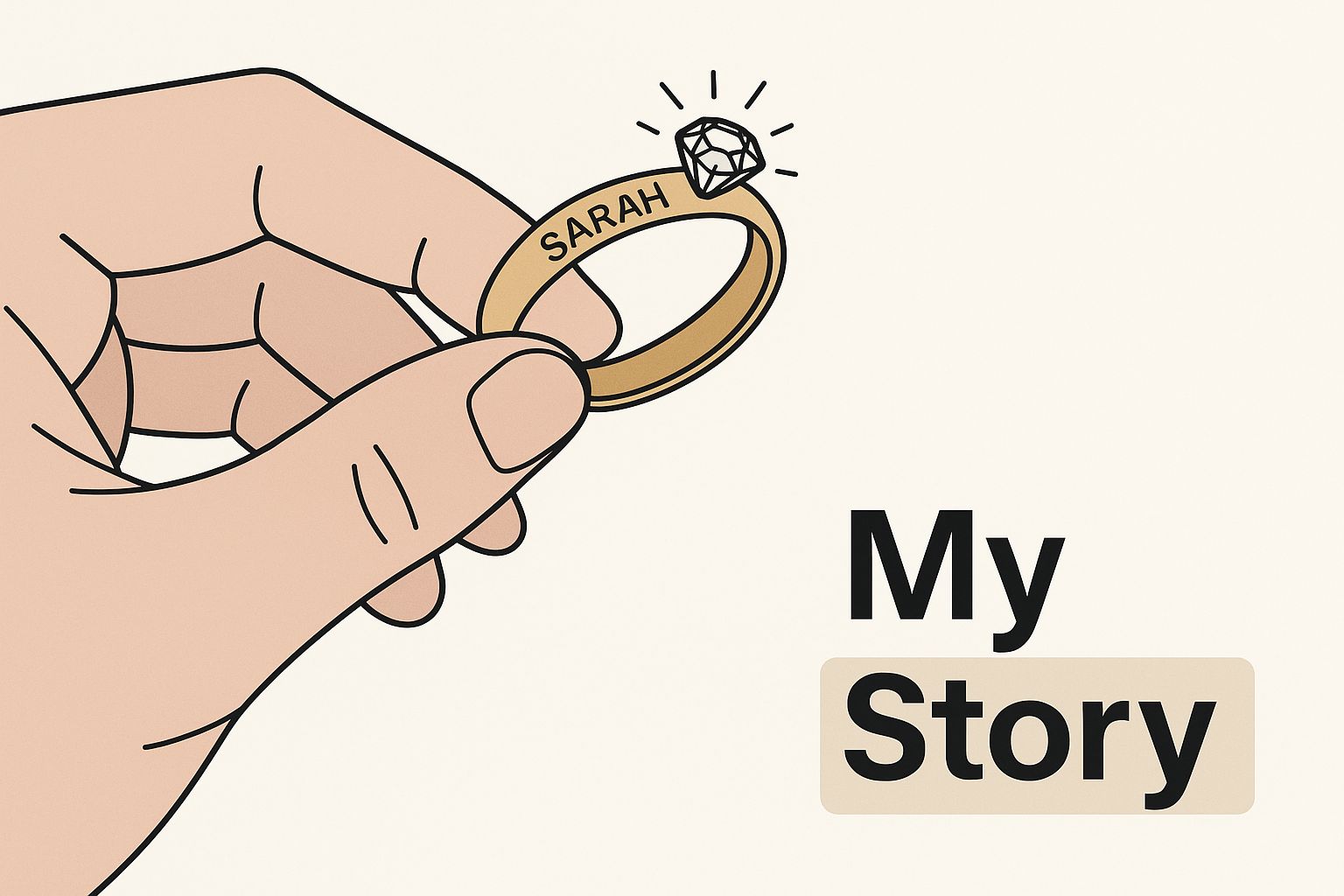 Infographic about rings with birthstones and names