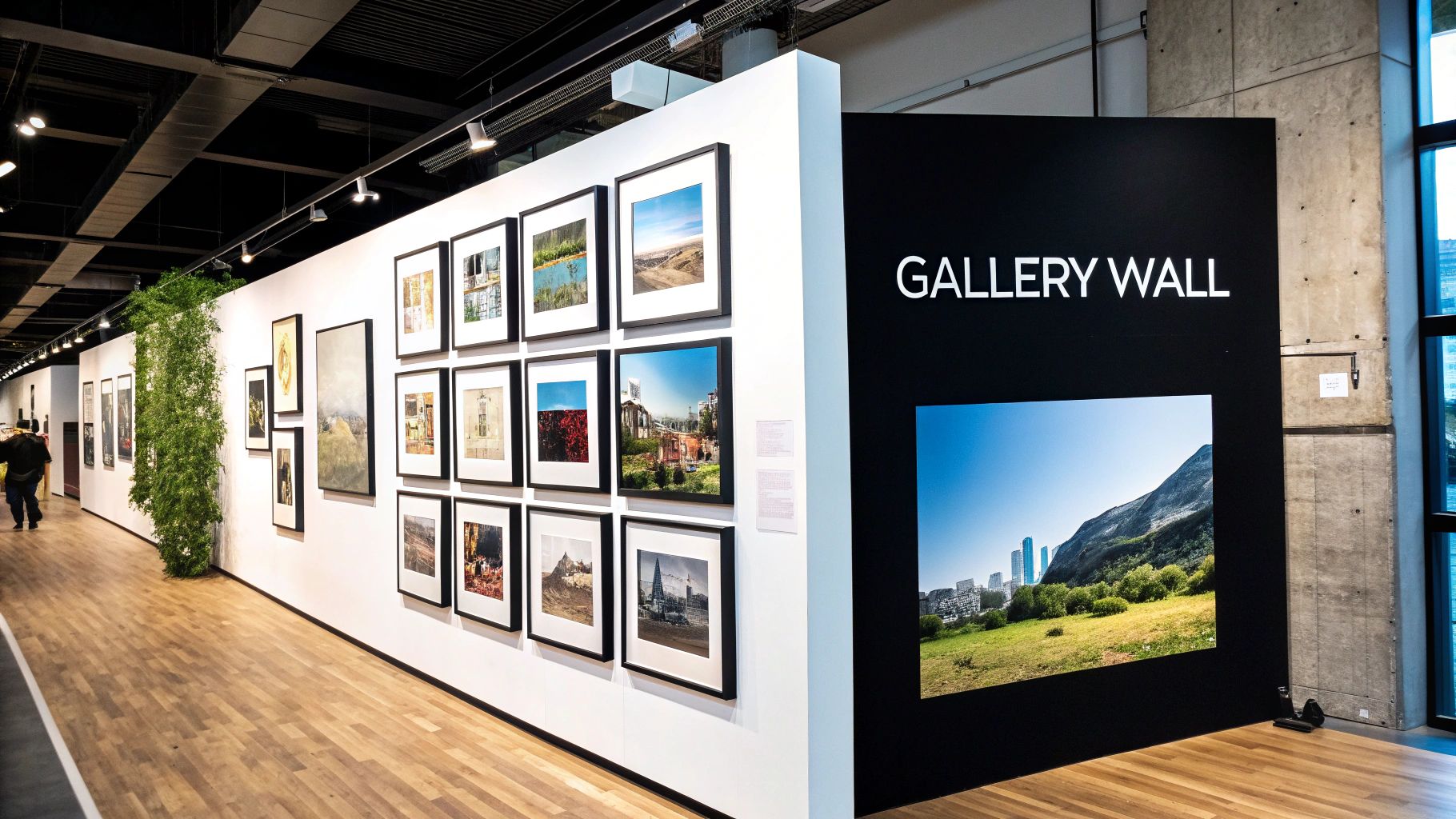 Gallery Wall with Mixed Frames and Art