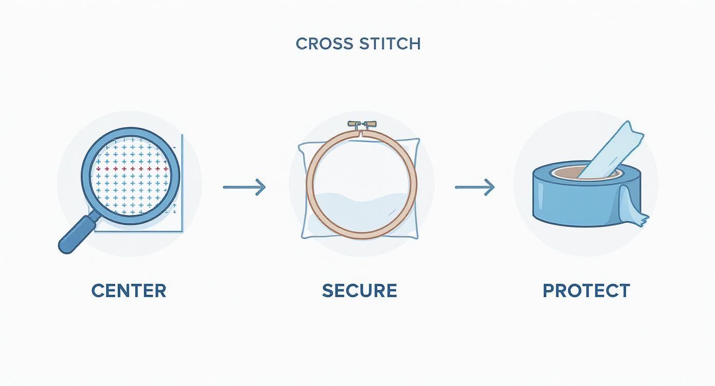 Infographic about cross stitch baby announcement