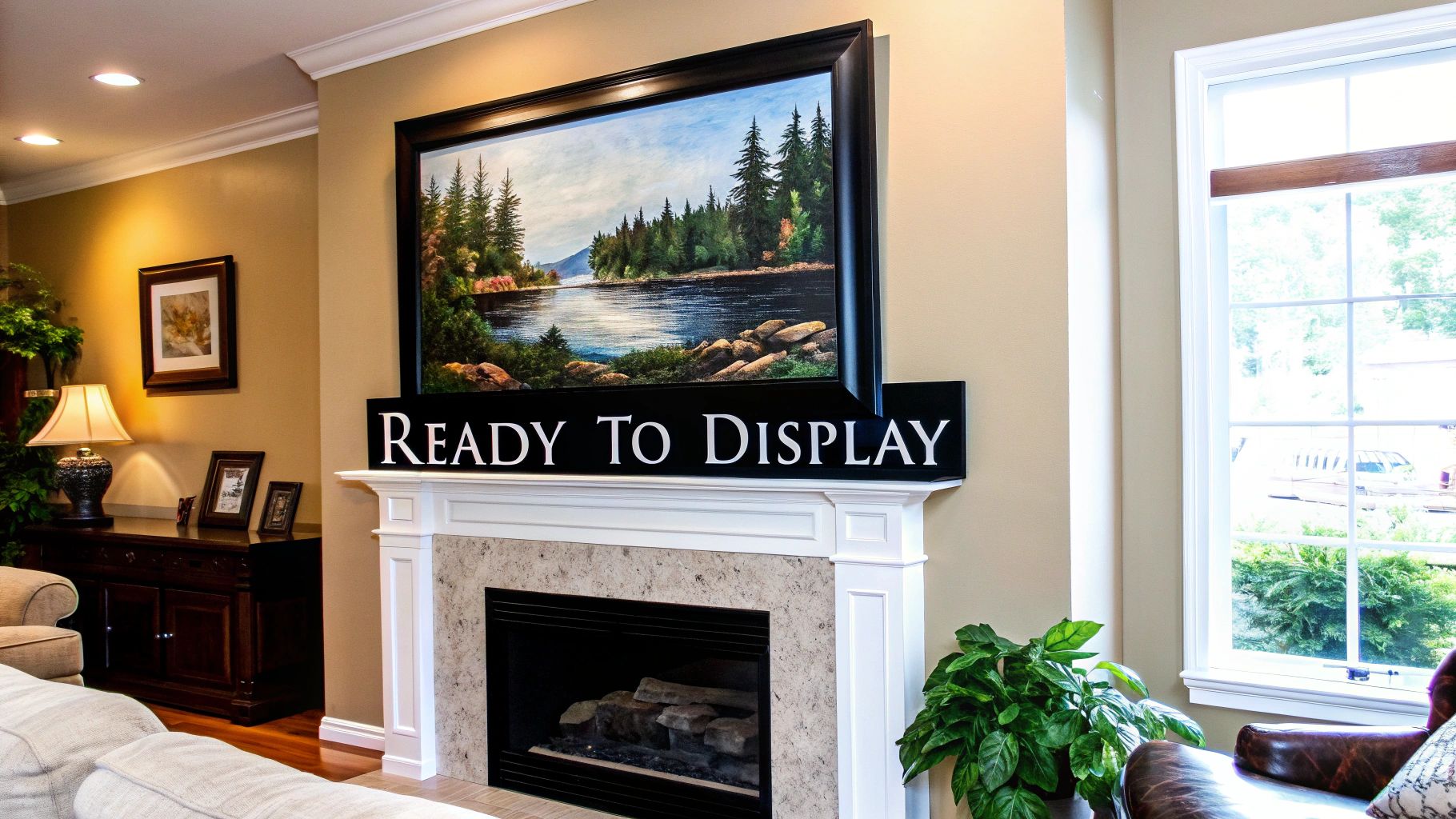 A person painting a custom paint-by-number canvas with several numbered paint pots nearby.