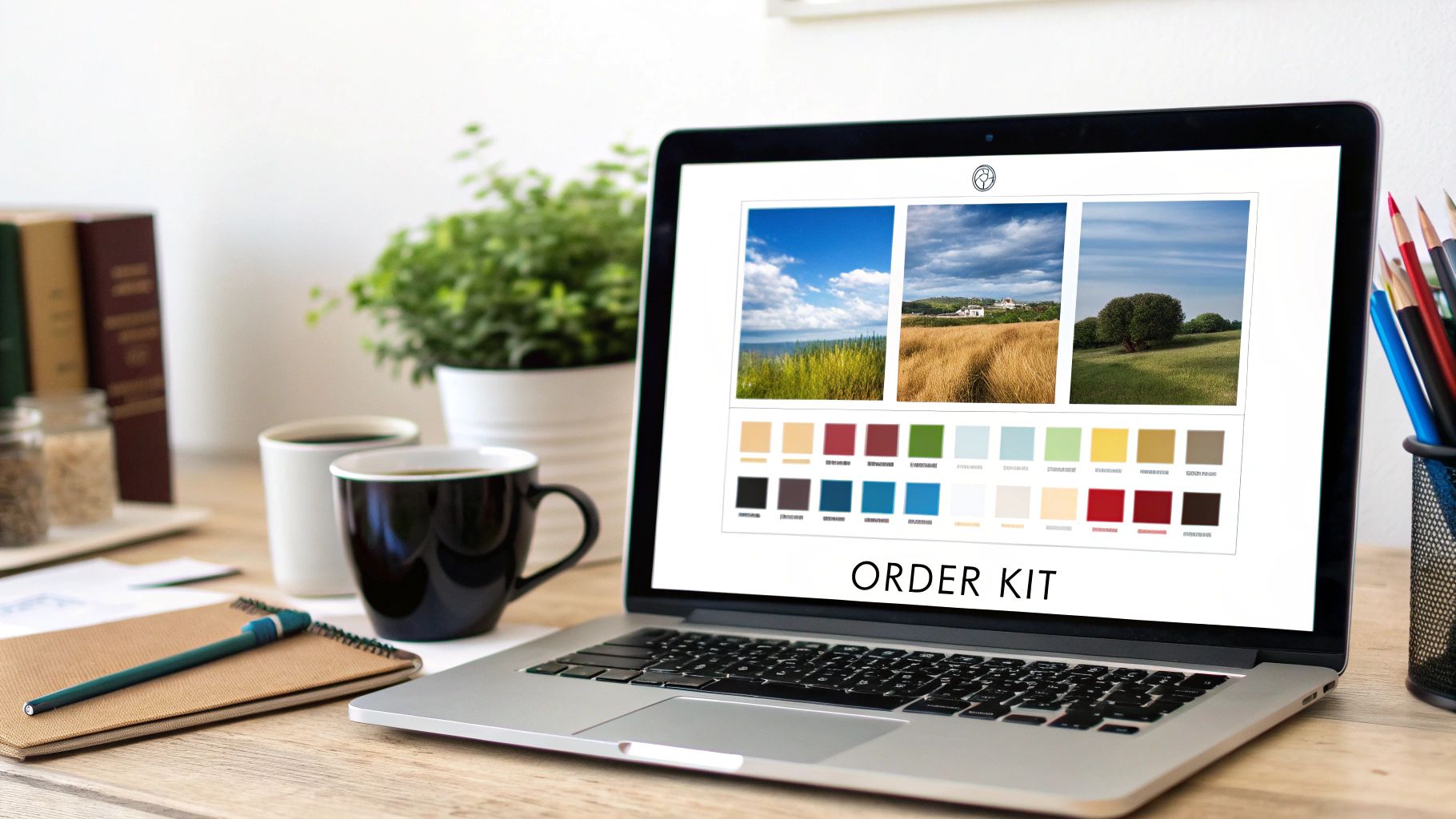 Person pointing to options on a custom paint-by-number website.
