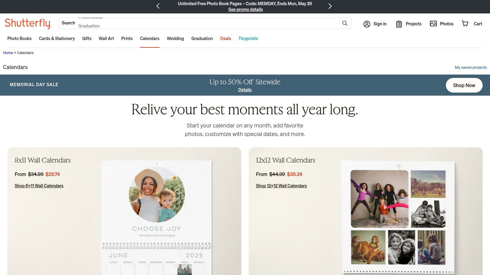 Custom Photo Calendar with Family Milestones