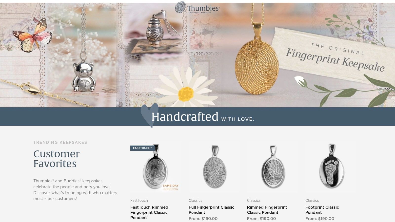 Thumbies Memorial Keepsakes