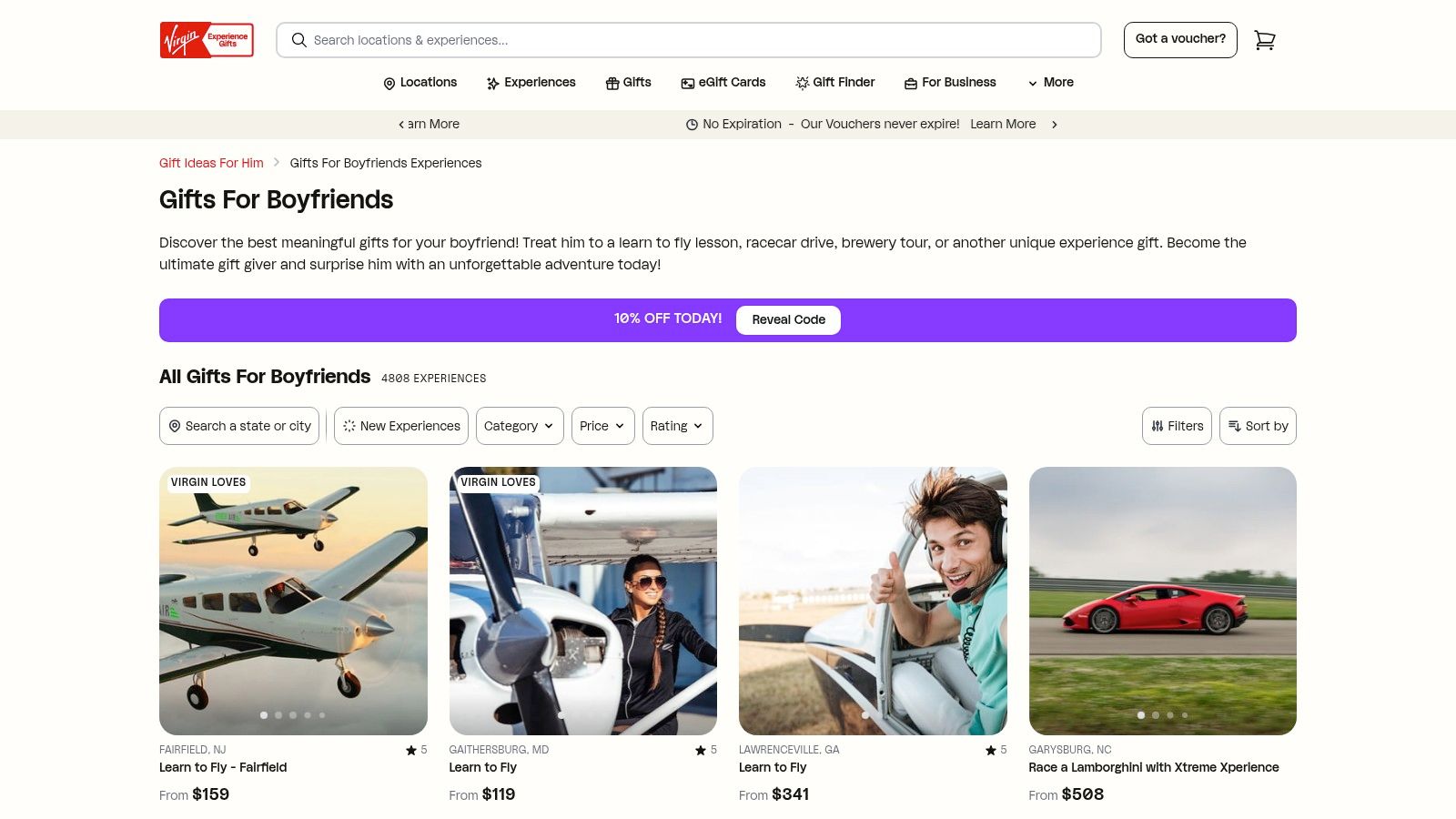Virgin Experience Gifts