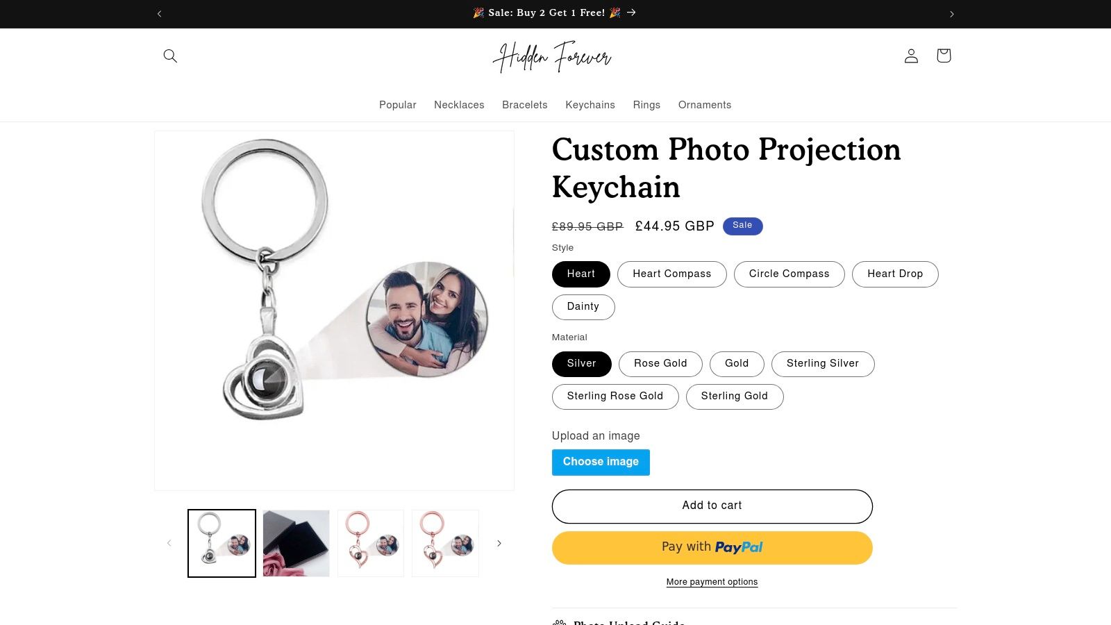 Custom Photo Projection Keychain