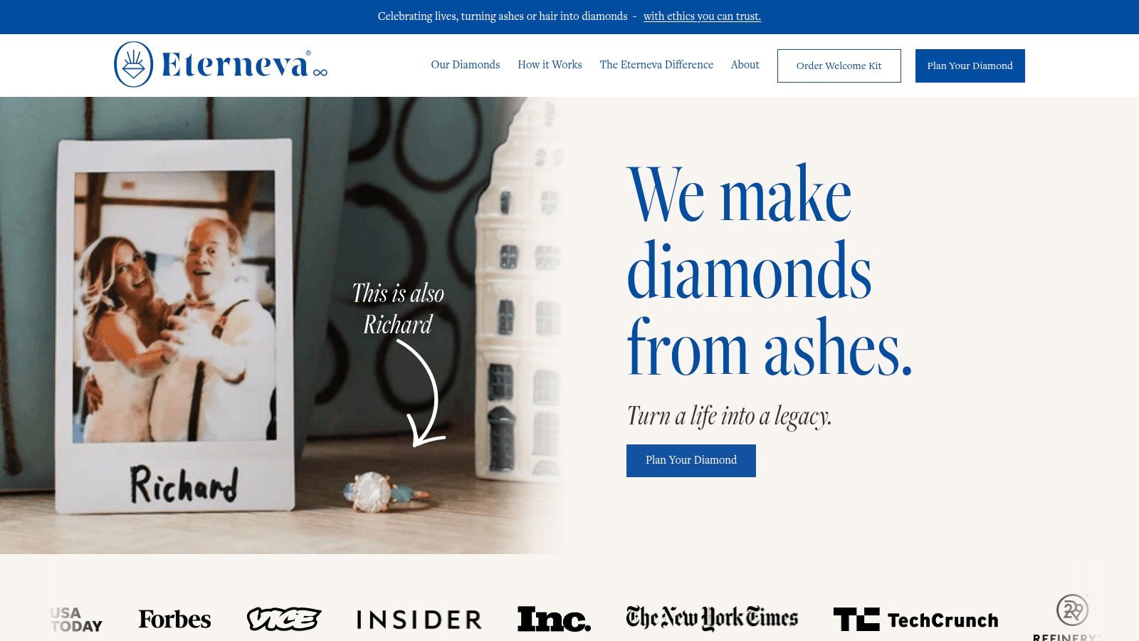 Cremation Ashes Jewelry by Eterneva