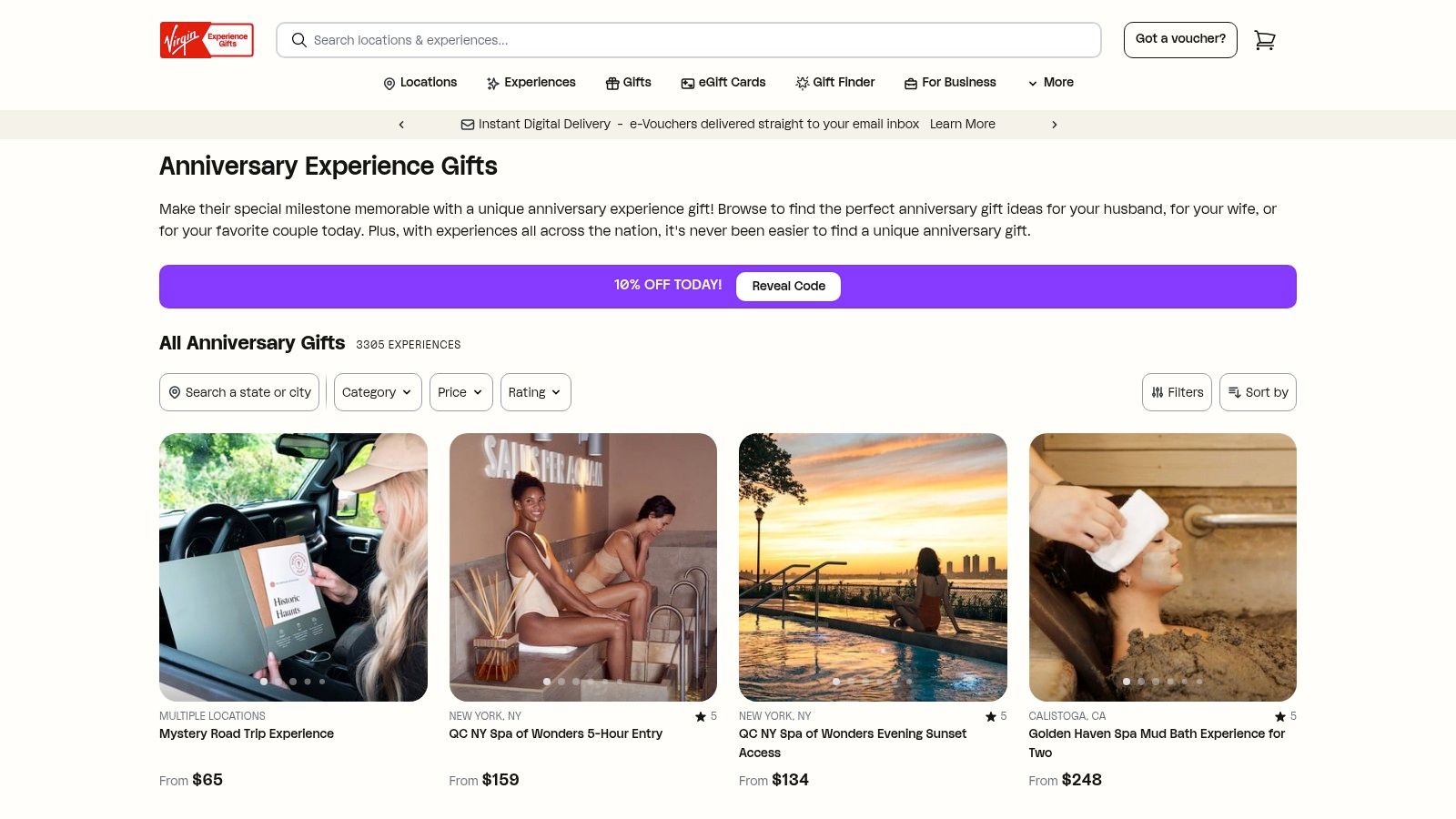 Virgin Experience Gifts