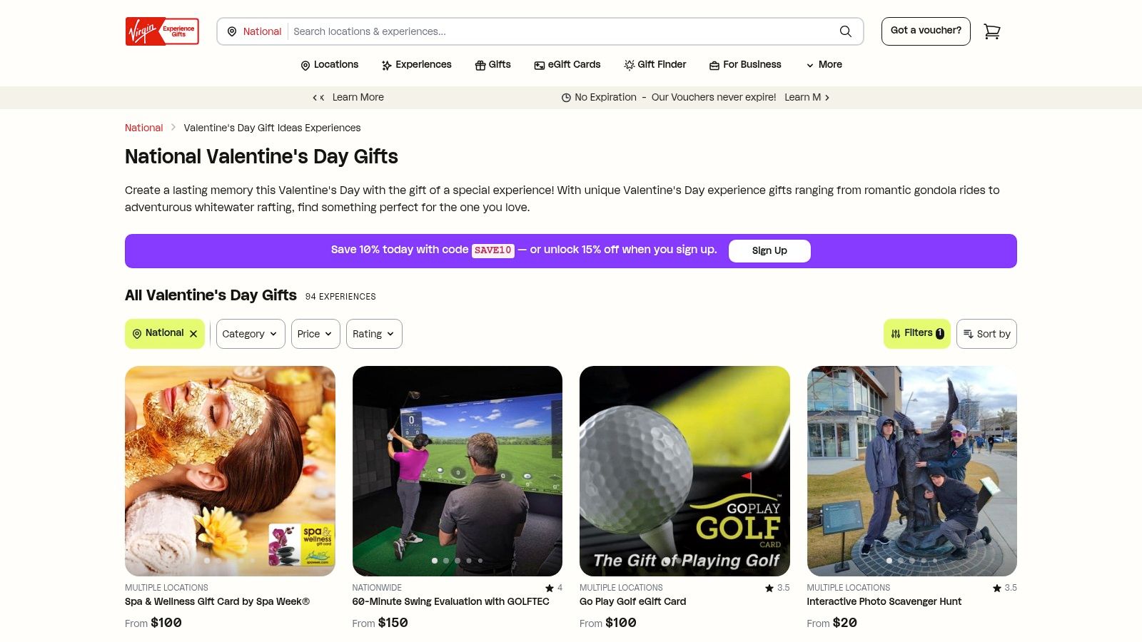 Virgin Experience Gifts