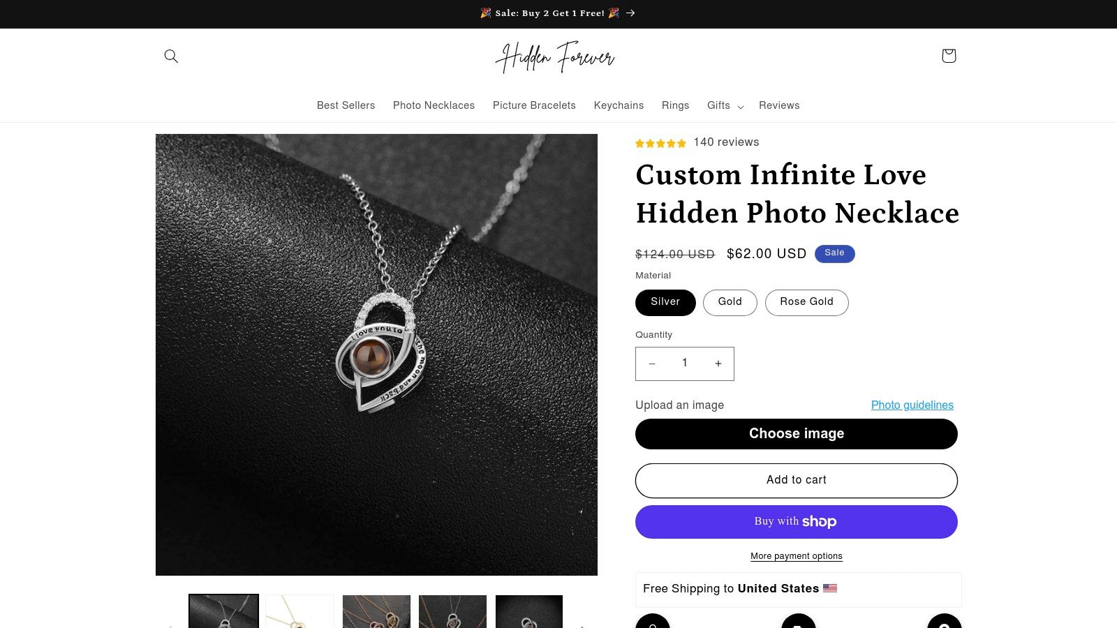 Custom Infinite Love Hidden Photo Necklace – Hidden Forever
