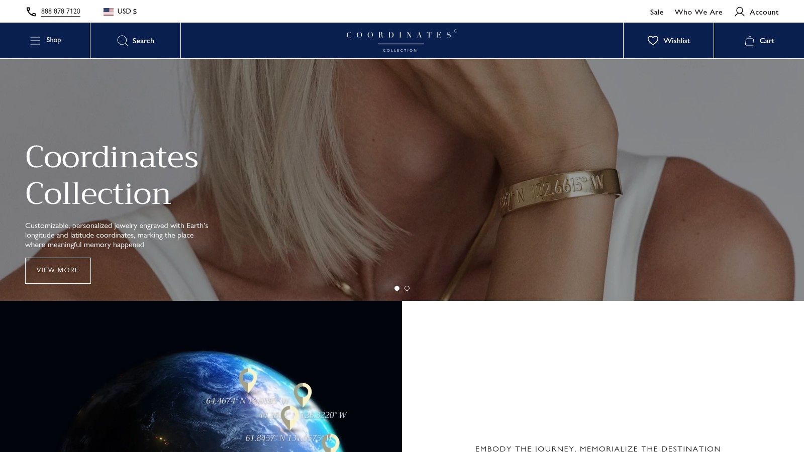 Custom Coordinates Jewelry
