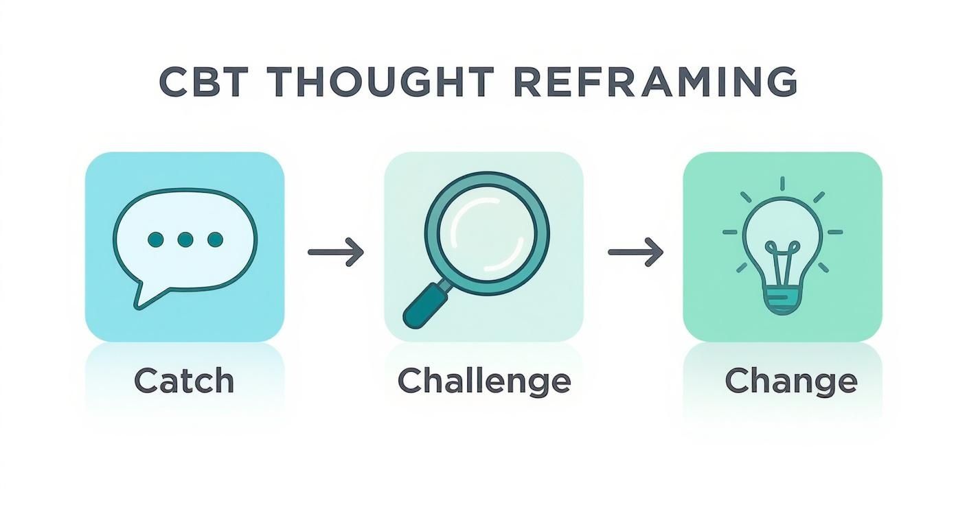 Infographic about how to stop overthinking anxiety
