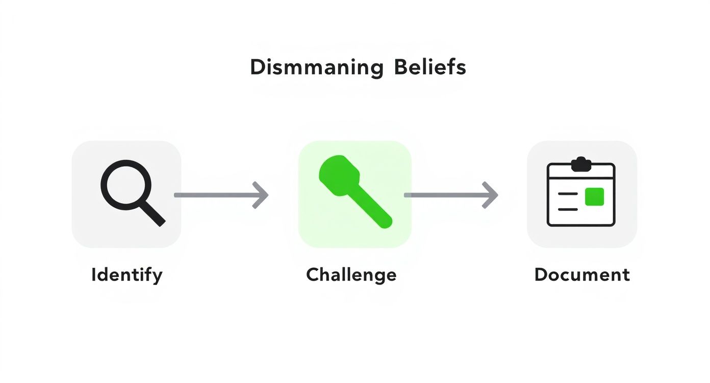 Infographic about overcoming limiting beliefs