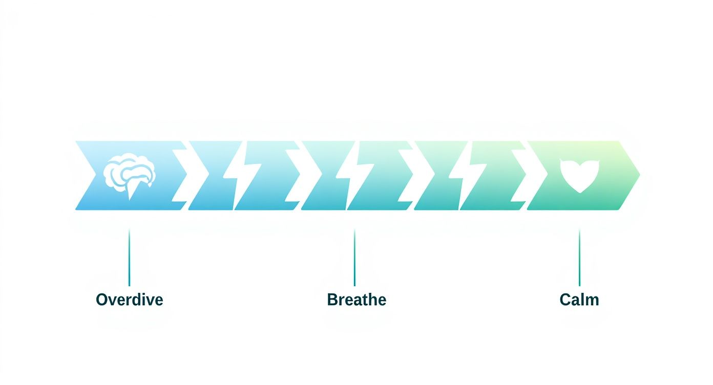 Infographic about how to overcome burnout at work