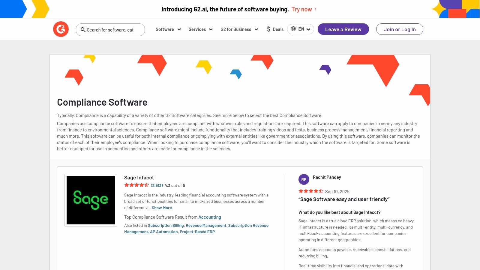 G2 – Compliance/GRC Software Category