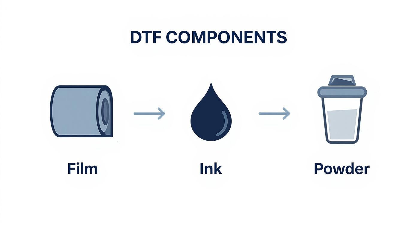 Infographic about dtf transfer sheets uk