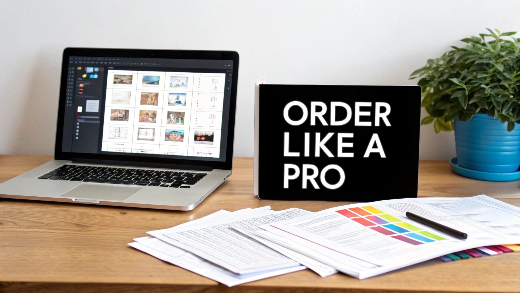 A person preparing a digital design on a computer before sending it for DTF printing.