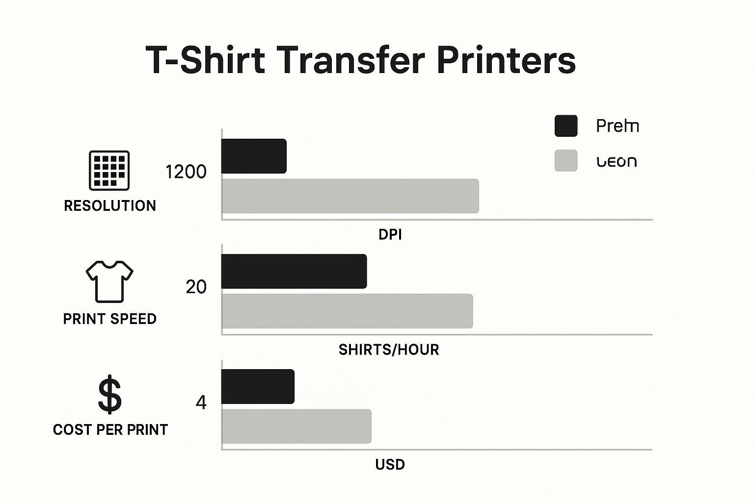 Infographic about t shirt transfer printer