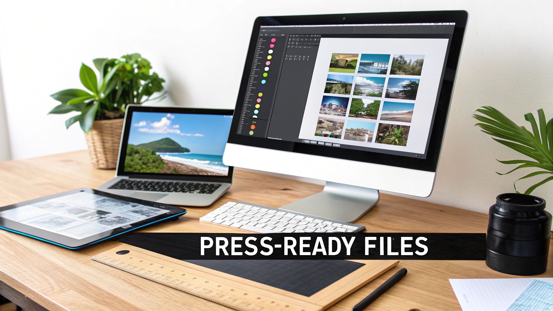 High-resolution digital artwork being prepared on a computer for a DTF gang sheet.