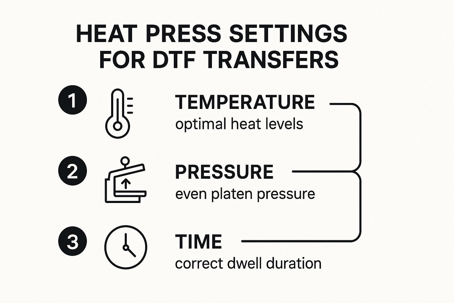 Infographic about dtf transfers ready to press
