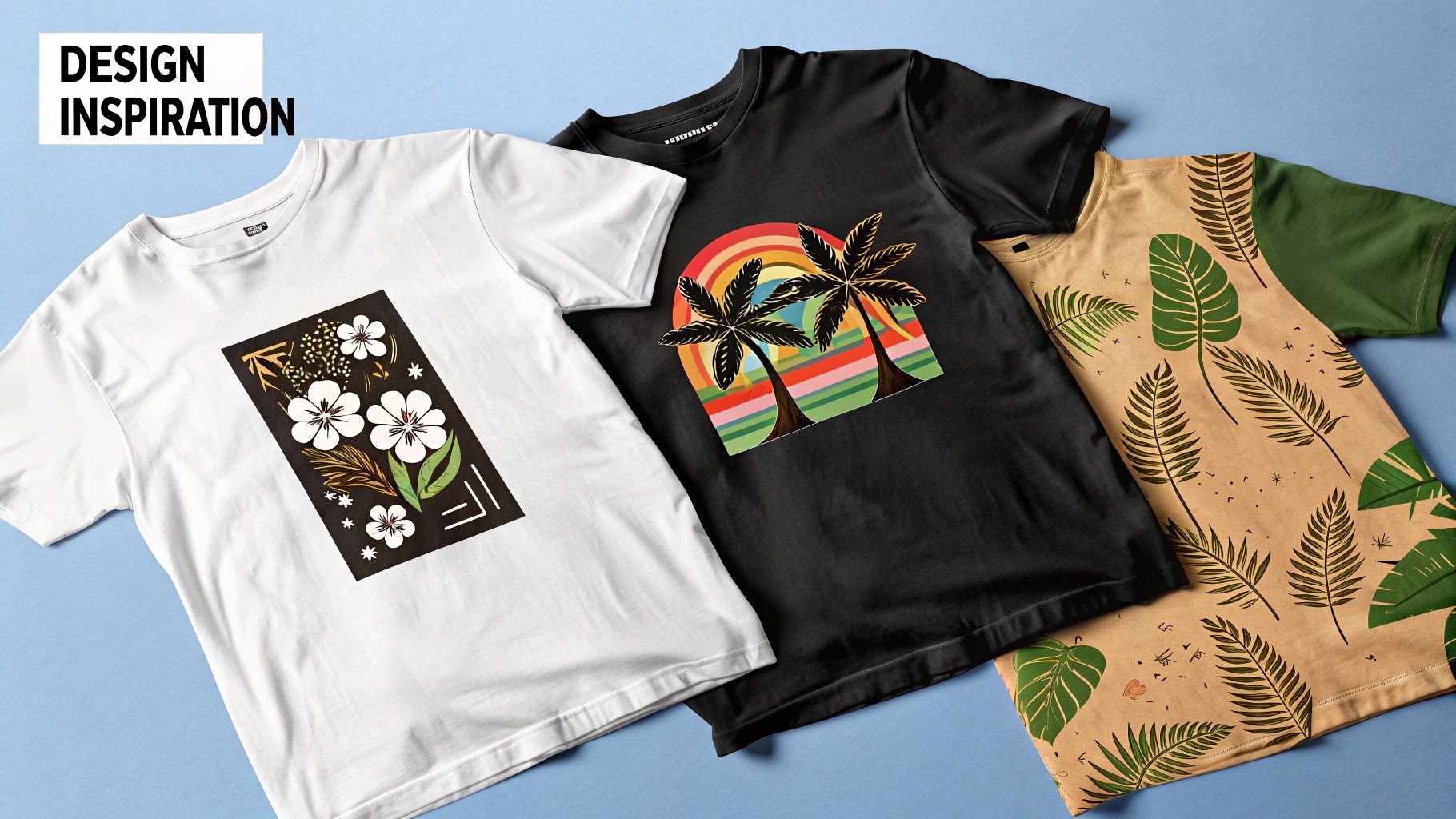 A person asking a question in a workshop with a t-shirt transfer printer in the background.