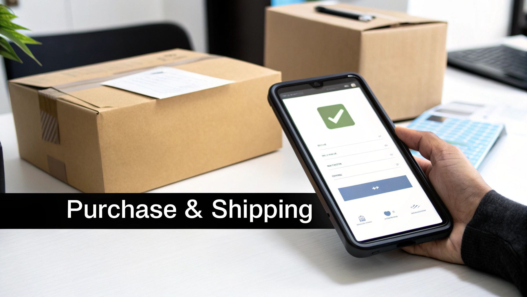 A person inspecting a freshly delivered package of DTF transfers