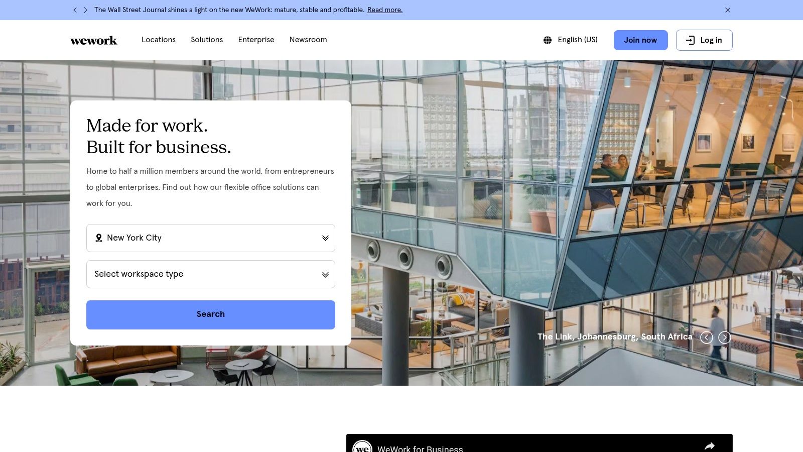 WeWork: The Ubiquitous & Reliable Network