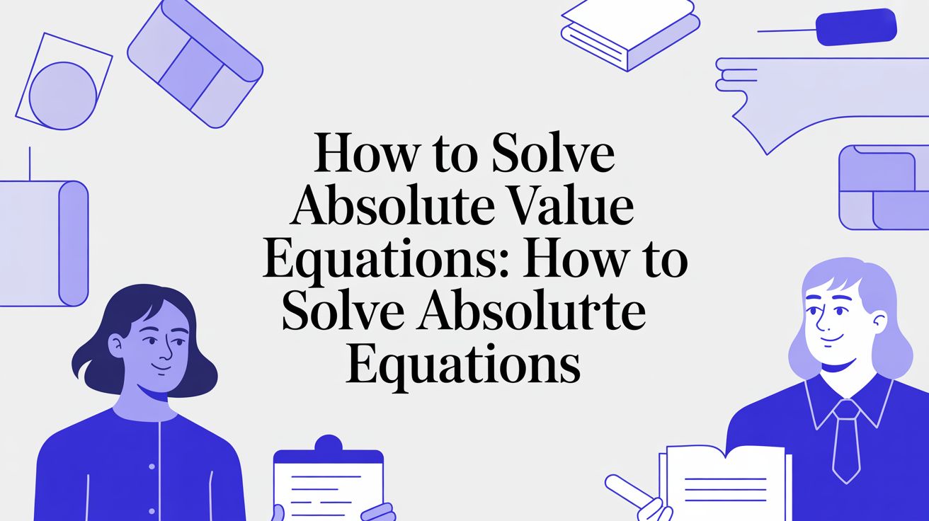 How to Solve Absolute Value Equations: how to solve absolute value equations