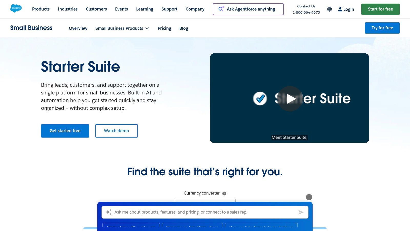 Salesforce Starter Suite (Small Business)