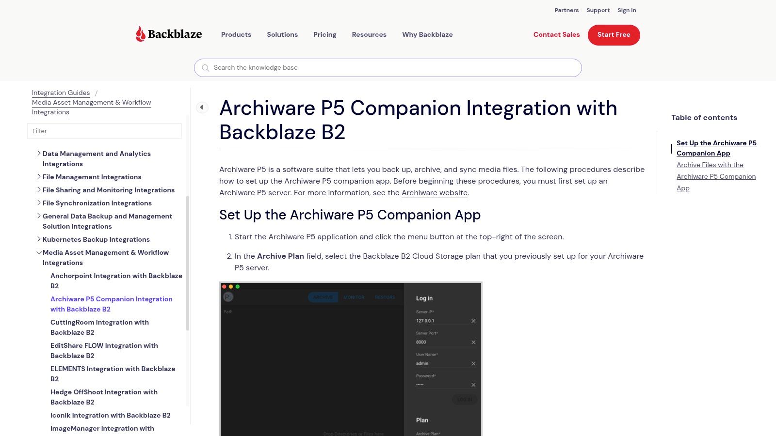 Backblaze B2 (Archiware P5 Companion integration)
