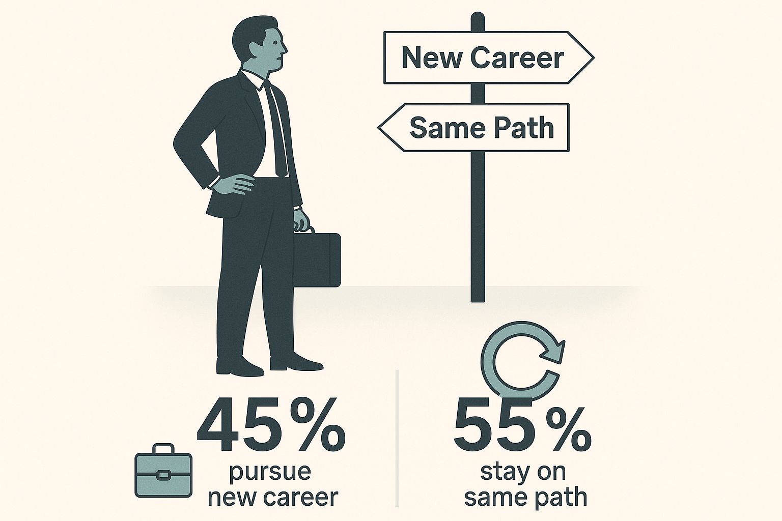 Infographic about starting a new career at 40
