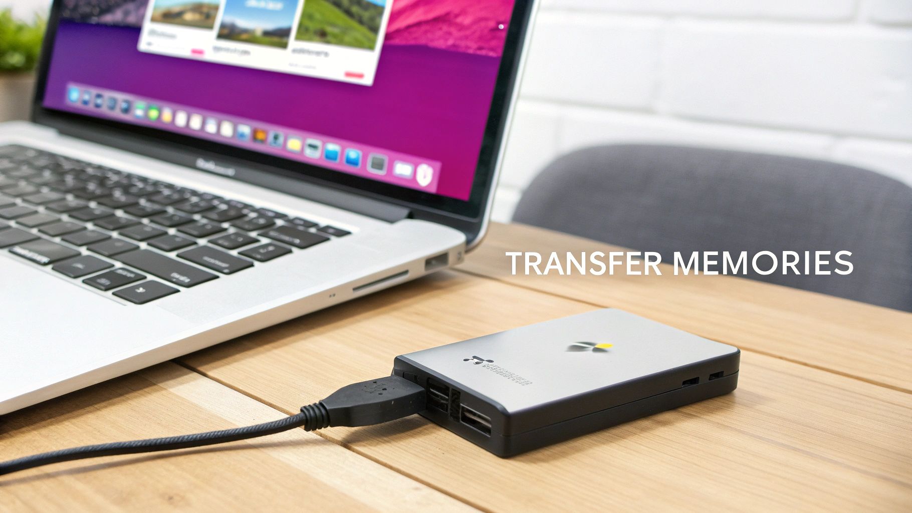 SD kortelių skaitytuvas prijungtas prie nešiojamojo kompiuterio